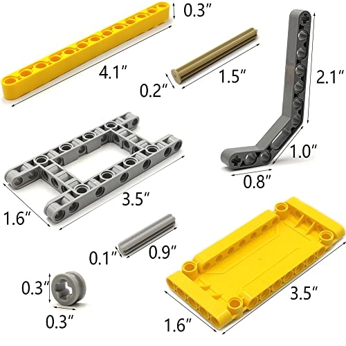 Technical Parts Beams Axles Connectors Bricks Sets - Technic Car STEM