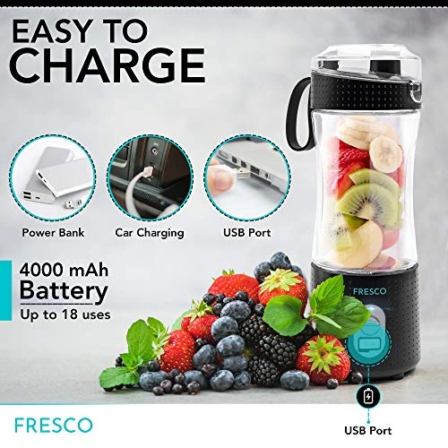 Portable Personal Size Blender - USB Rechargeable 6 Blades