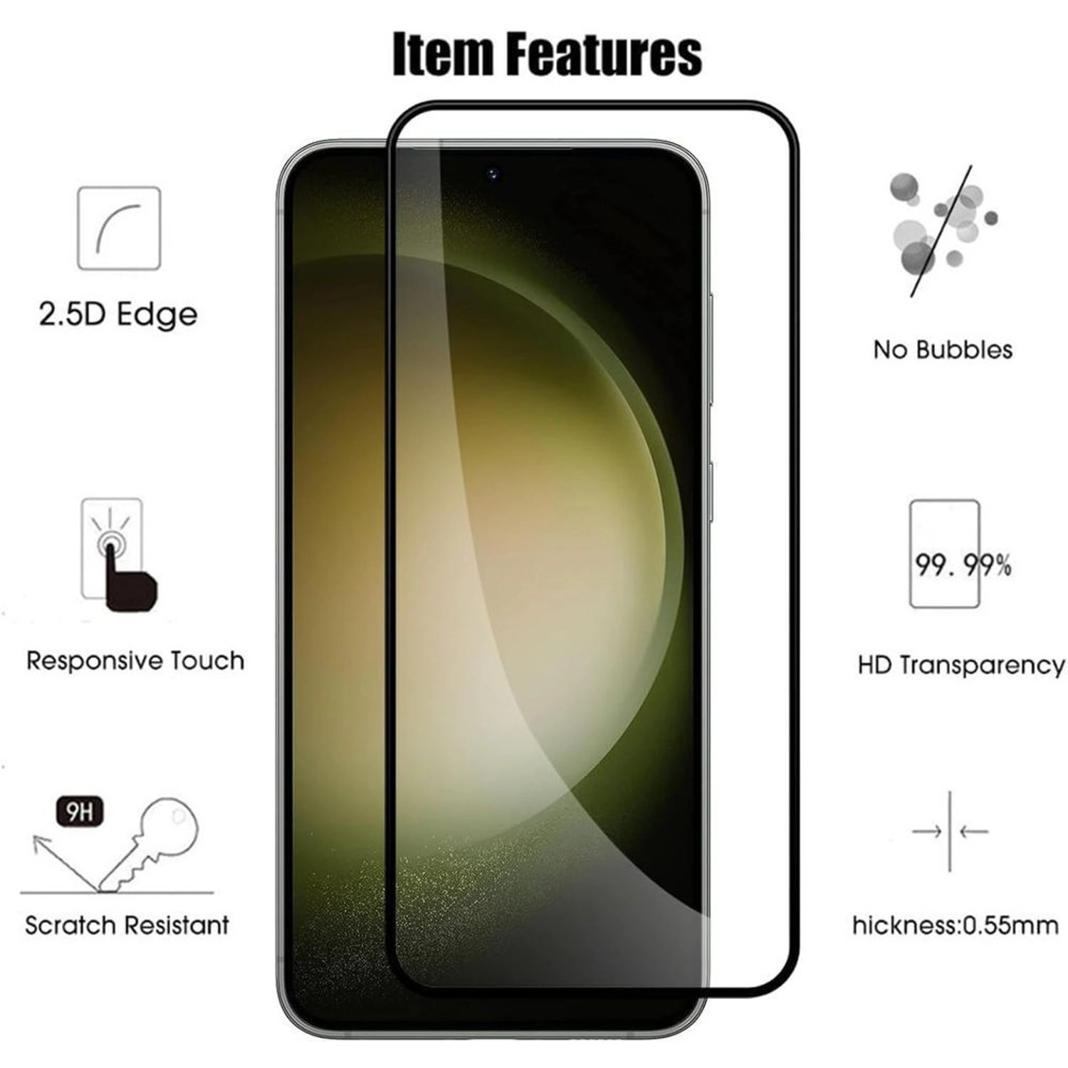 Clear Screen Protector for Samsung Galaxy S25