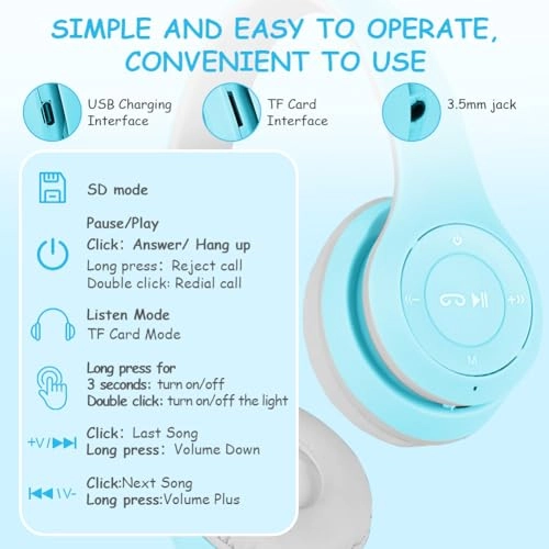 Kids Bluetooth Headphones Wireless Headphone