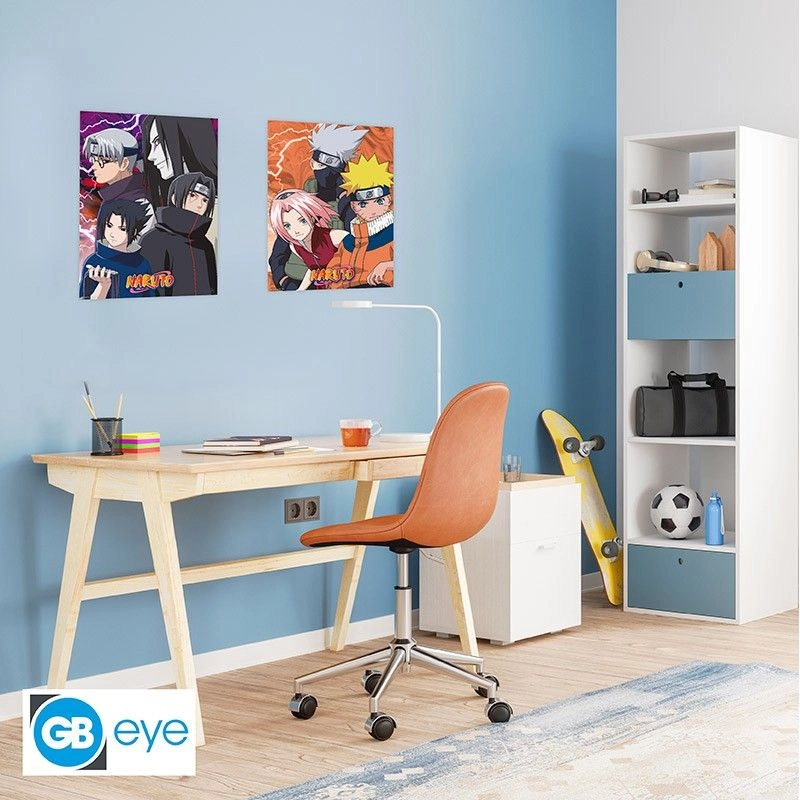 Naruto Set 2 Chibi Posters Team 7 - Laminated paper 52cm x 38cm
