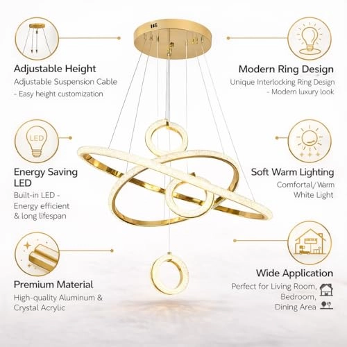 Infinity Ring Chandelier - Dimmable