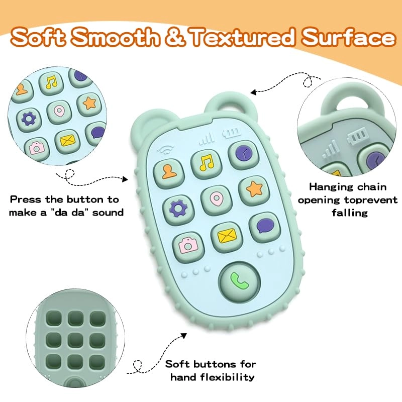 Remote Control Teether - Silicone + Phone Teether