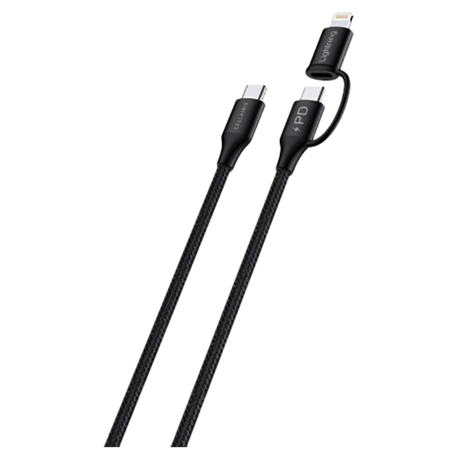 2-in-1 USB Cable USB-C to Lightning 1m
