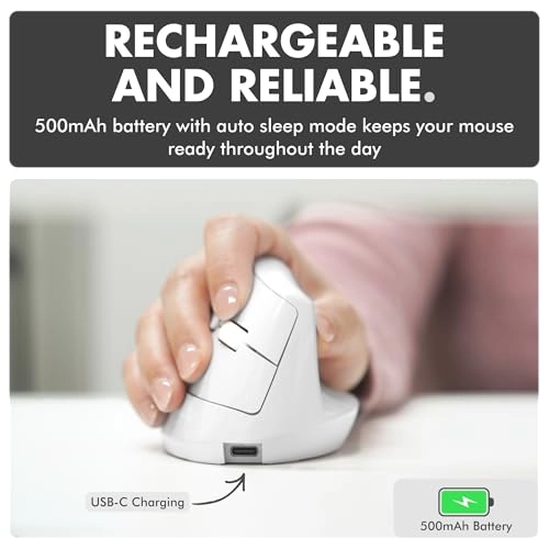 Vertical Ergonomic Mouse - 2.4G wireless receiver Bluetooth
