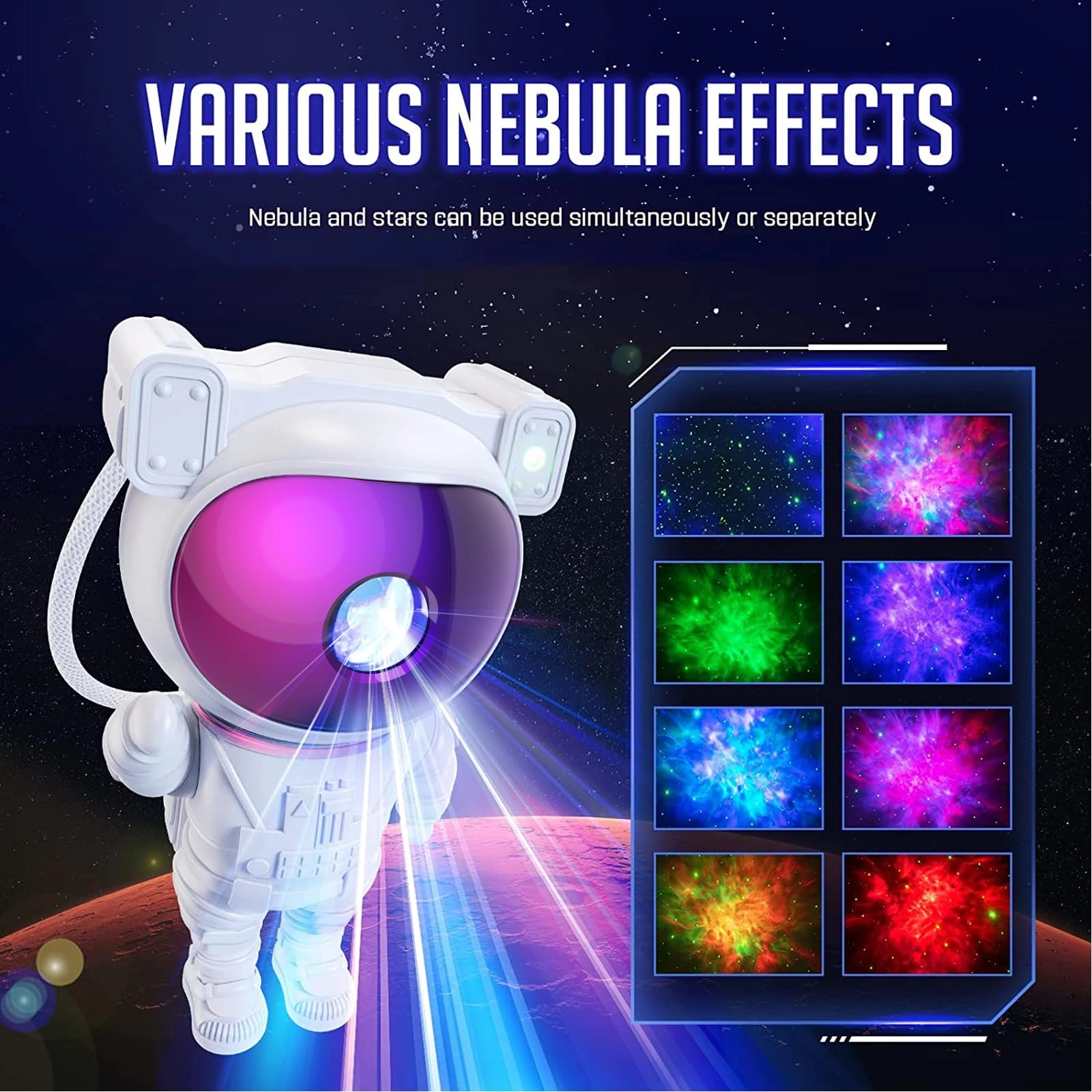 Astronaut Galaxy Projector - Corded Electric Colorful