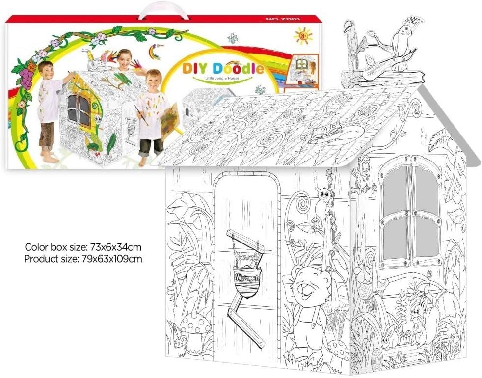 DIY Doodle Painting Jungle House - Set of 6 Sketch Pens