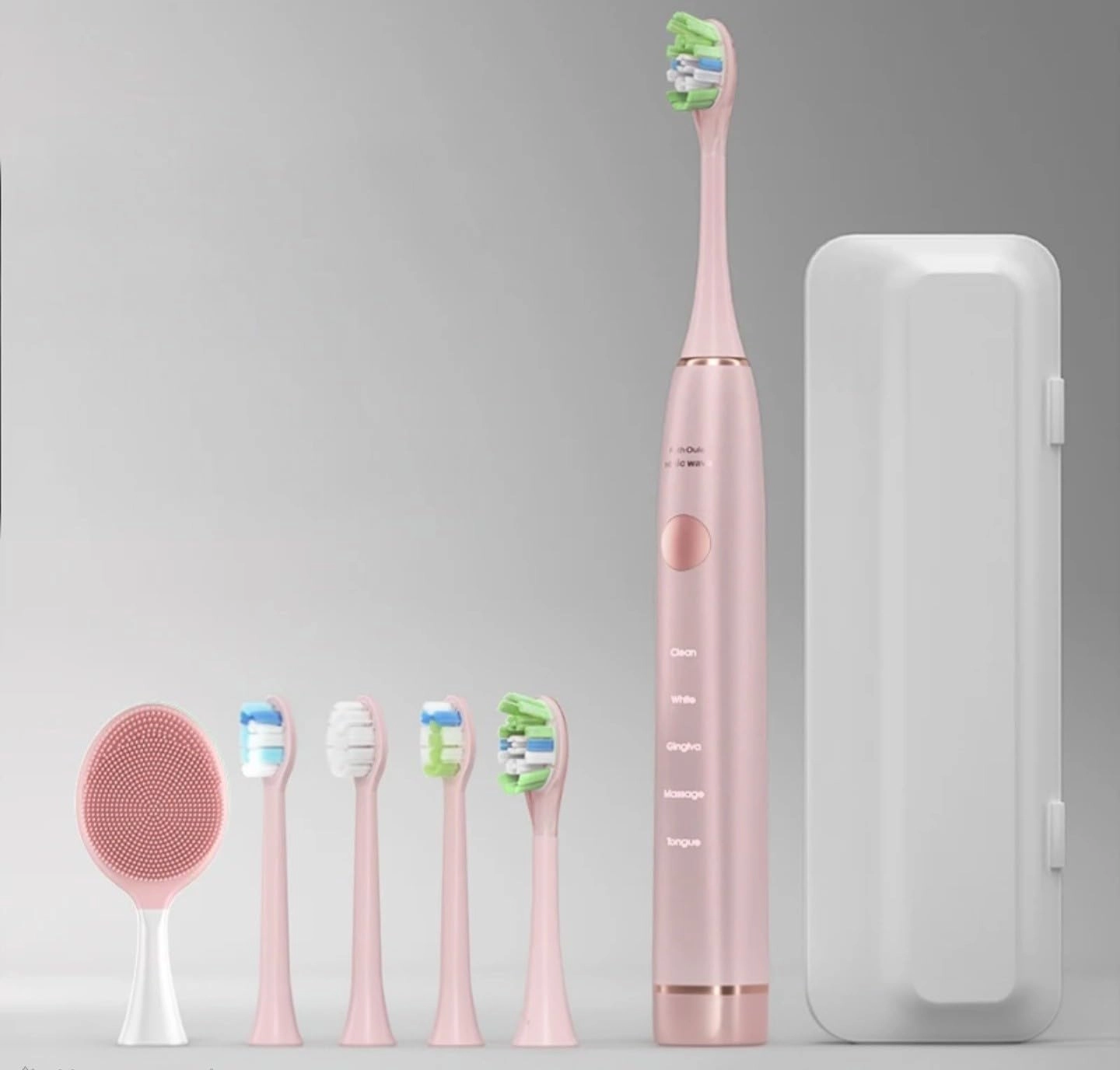 AARV Hygiene Professional Electric Toothbrush - 5 Brush Heads Wireless Charging