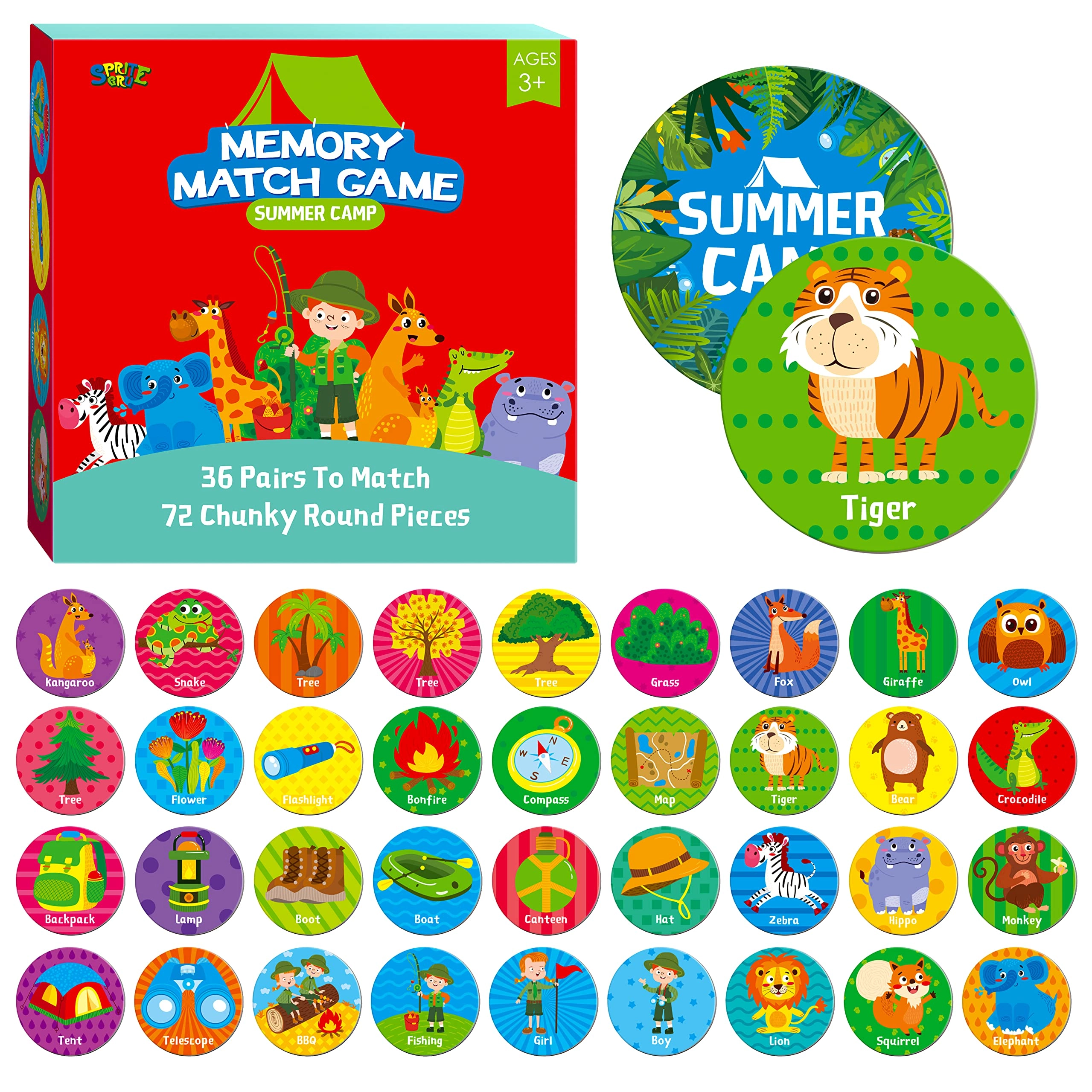 Memory Matching Game - 3 years and up 72 pieces