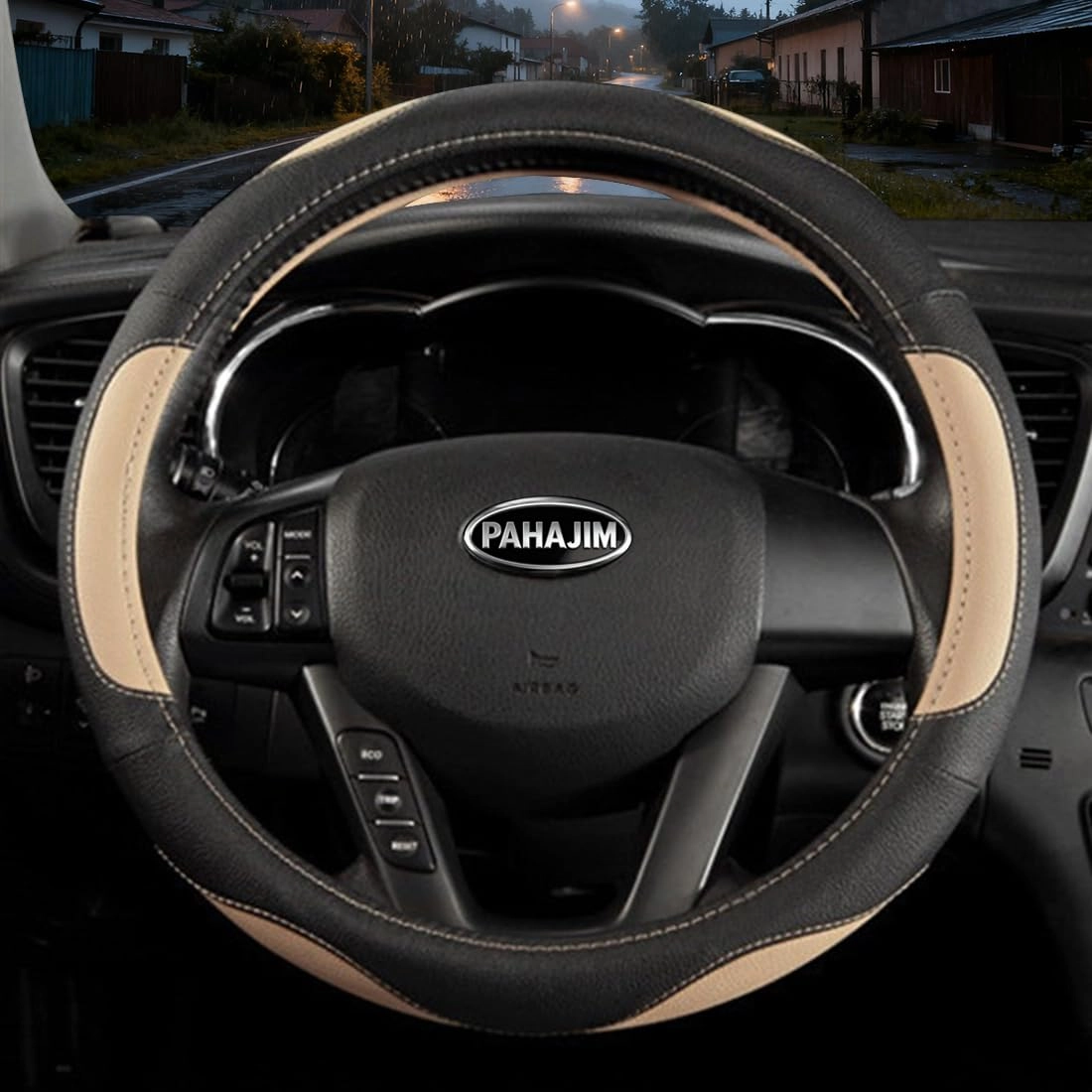Leather Car Steering Wheel Covers