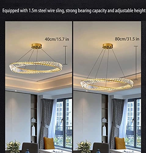 Modern Crystal Chandelier - Cool White Daylight Warm White Dimmable