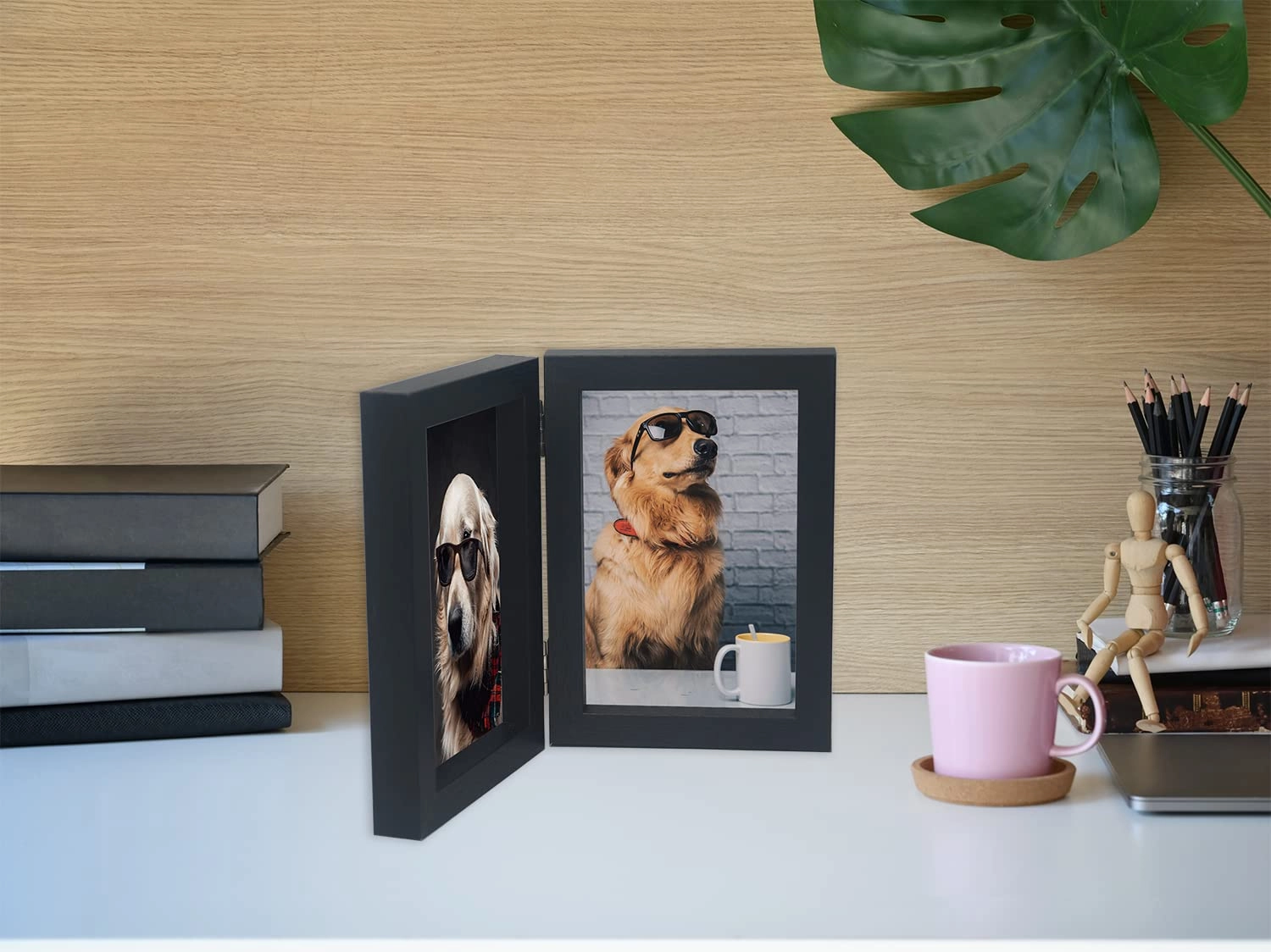 Hinged Double Photo Frame - 4x6'' 2