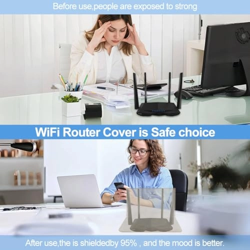 WiFi Router Cover - 14x16 Inches Copper Nickel Fabric