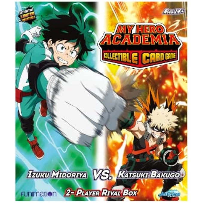 My Hero Academia Collectible Card Game Izuku Midoriya vs. Katsuki Two Player Rival Decks - 104-card starter set