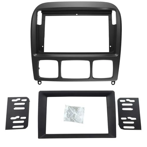 DKMUS Double Din and 9 Inches Radio Dash Kit - Mercedes Benz S Class W220 1998-2005