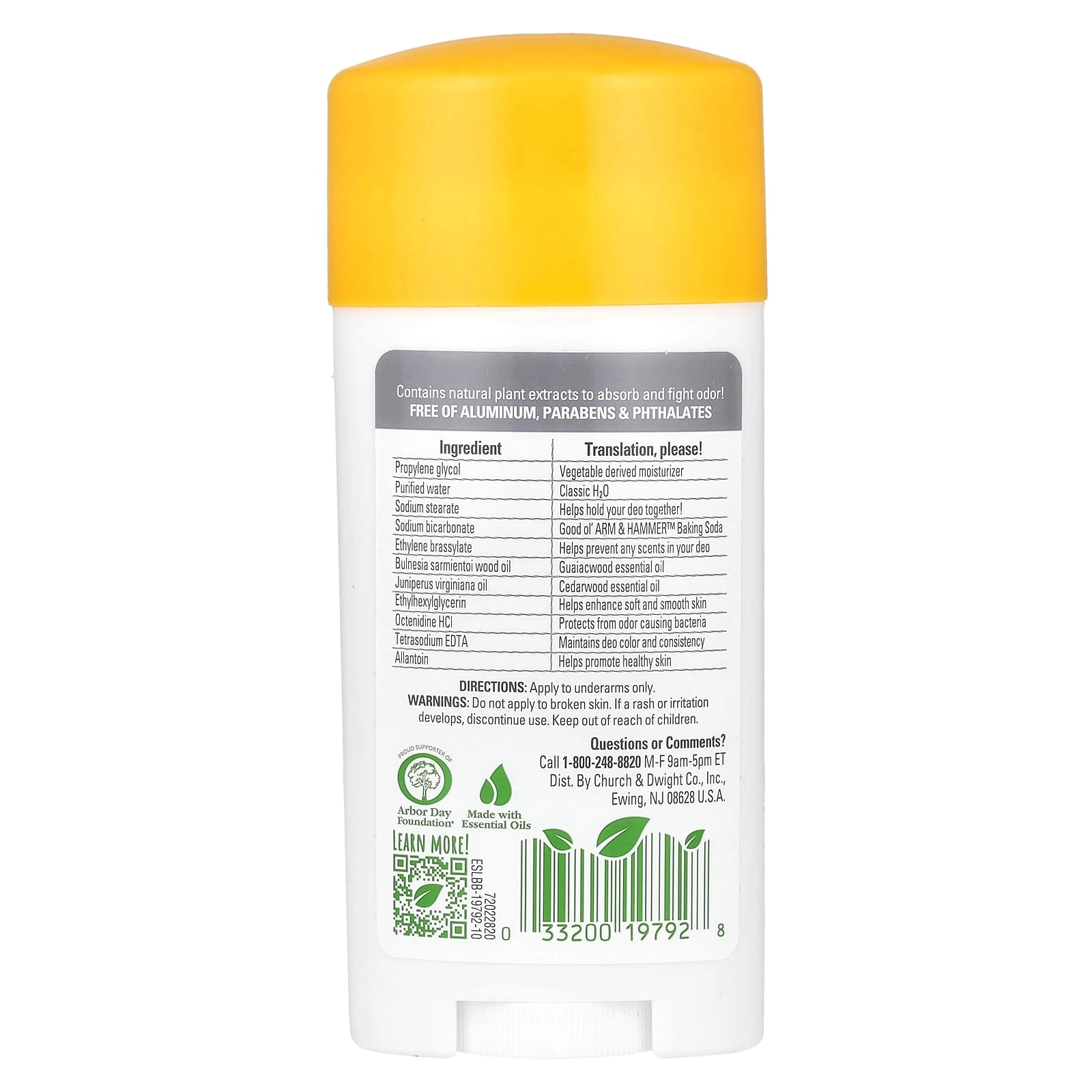 Essentials Solid Deodorant - Unscented 71.24 gram Pack