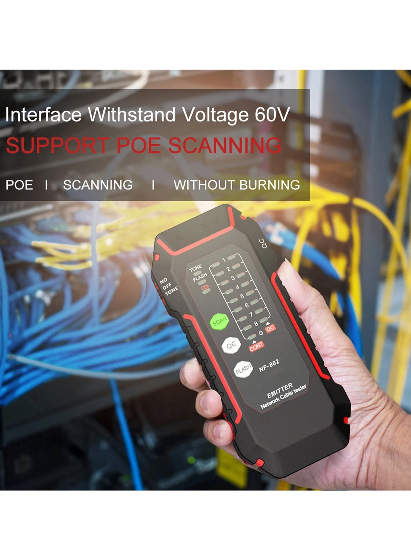 Network Cable Tester - RJ11 RJ45 Wire Tracker