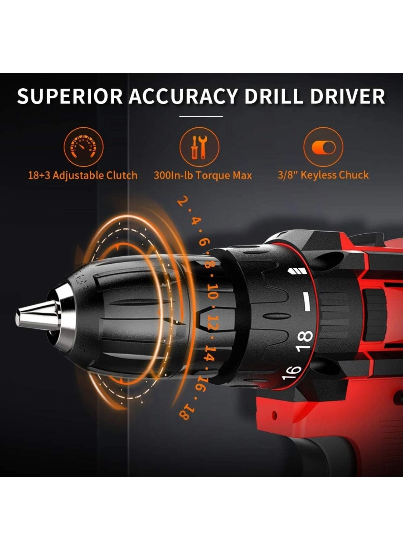 Cordless Drill Driver Kit - 1500 milliampere-hour 12 Volt