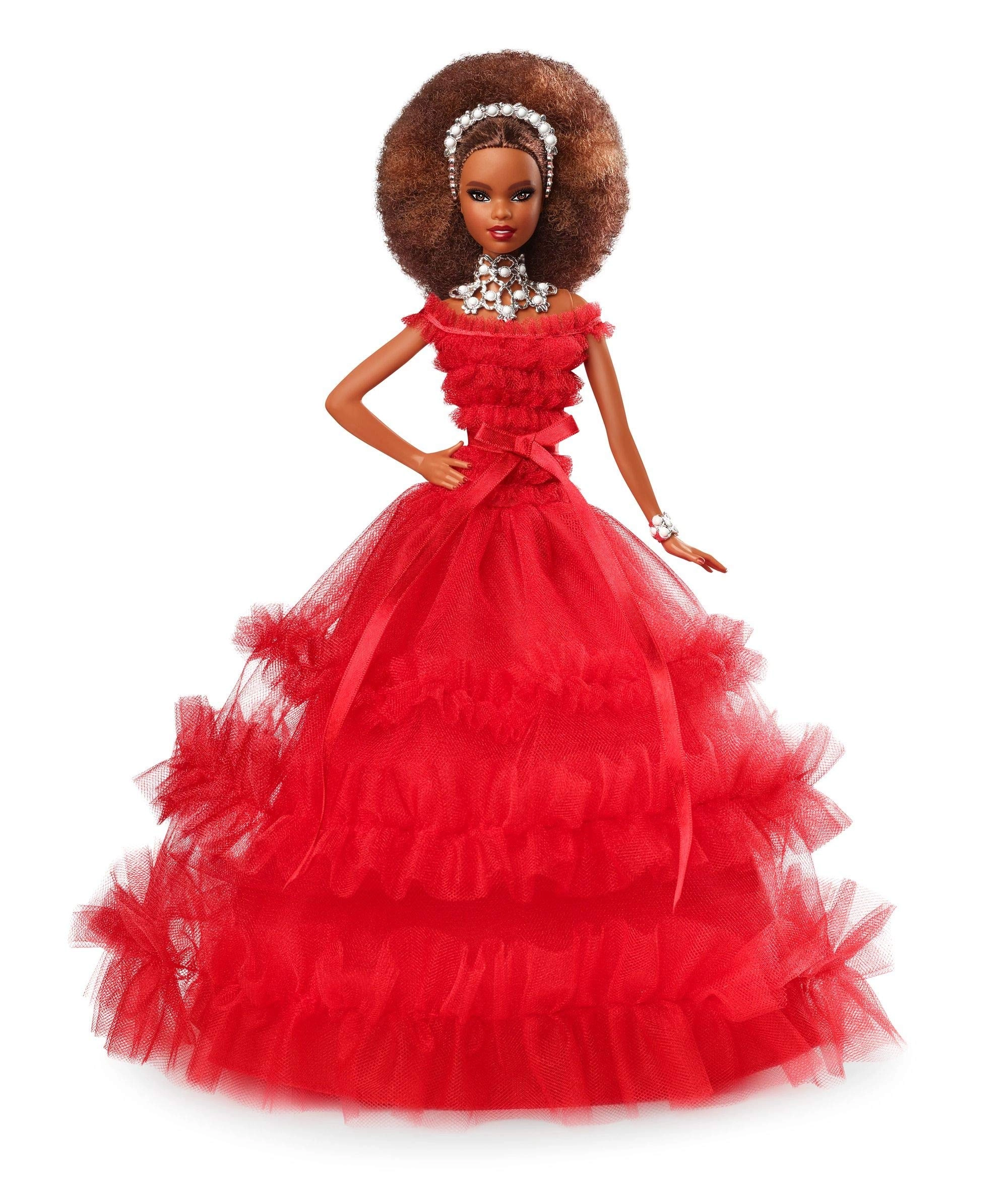 Barbie Holiday - Brunette Red Gown