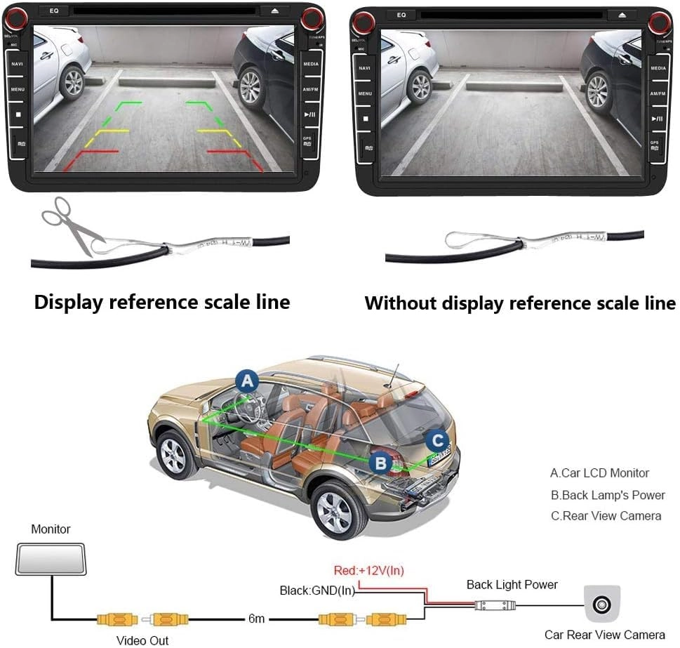 CCD car rear view camera - Night vision wireless 628 x 586