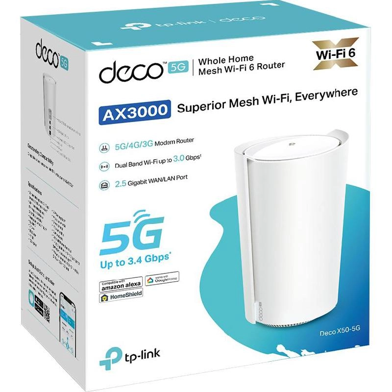 Deco X50-5G - up to 3000 Mbps Wi-Fi 6 (802.11ax)