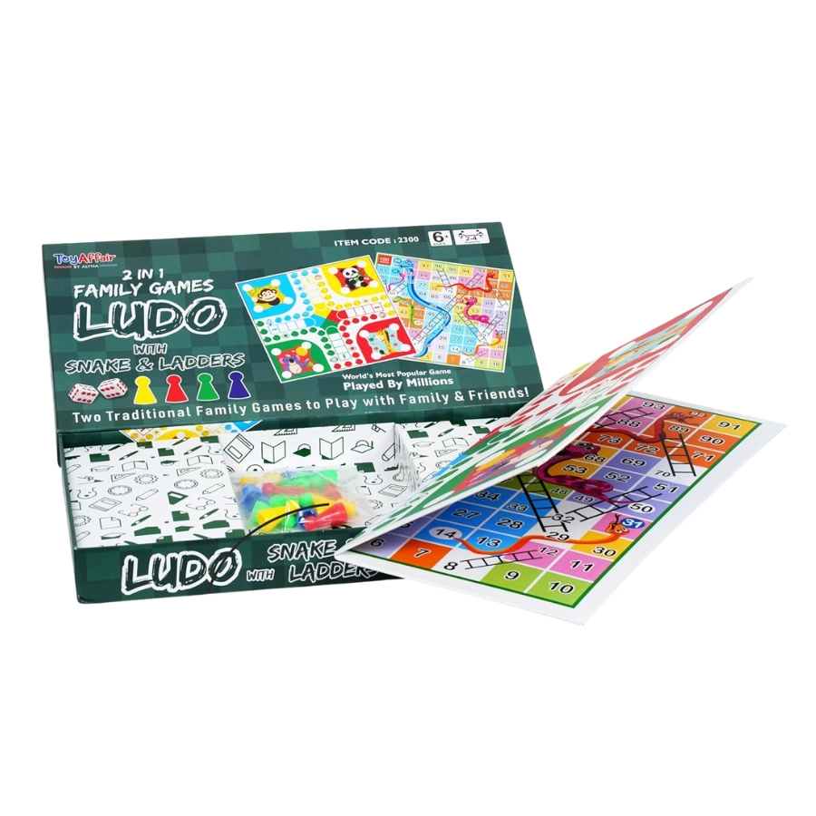 2-In-1 Ludo With Snake & Ladders