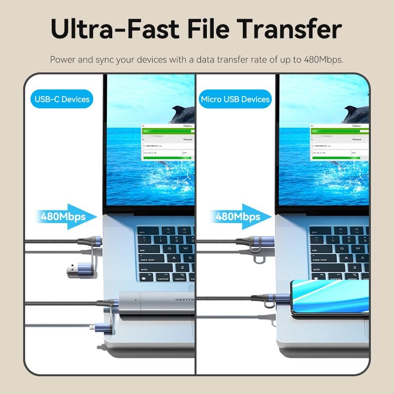 USB-C to Micro USB 2m
