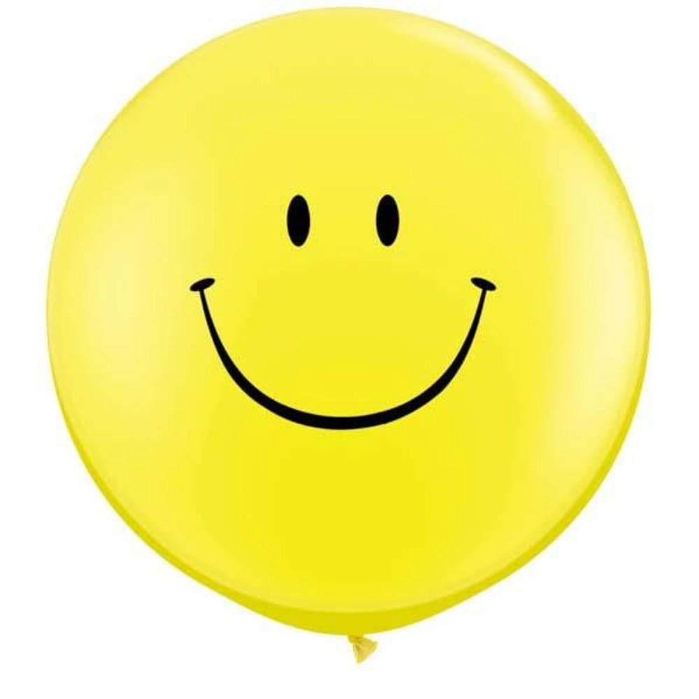 Qualatex Smiley Face Latex Balloon - 2-Pieces