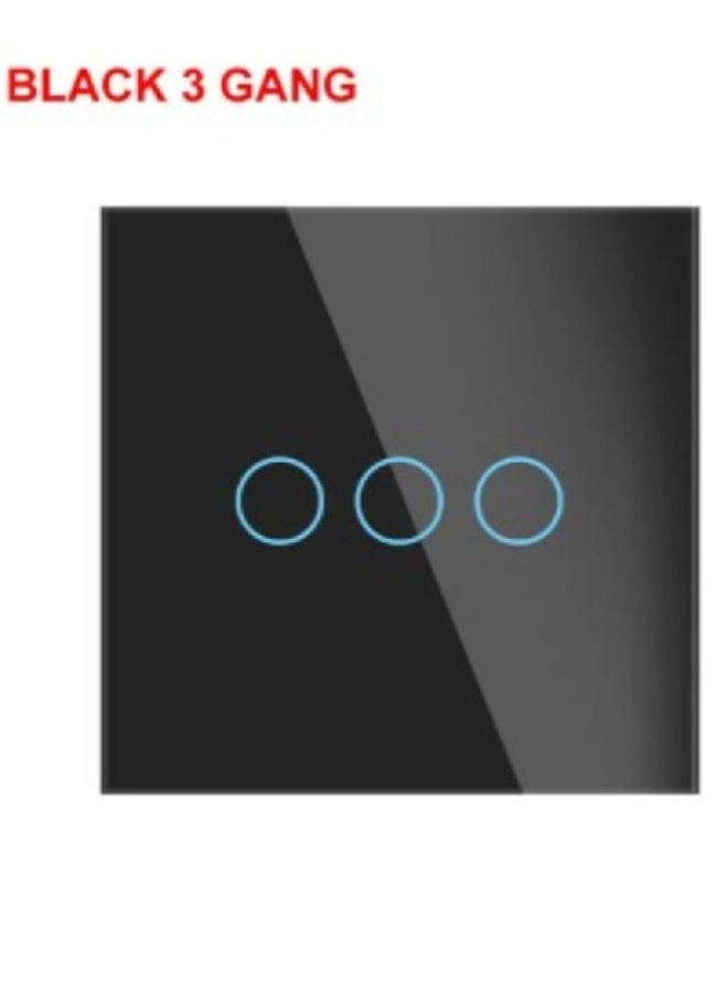 AROAQ Smart WiFi Touch Wall Switch - No Neutral Wire 3 Gang Tuya Alexa Google Home