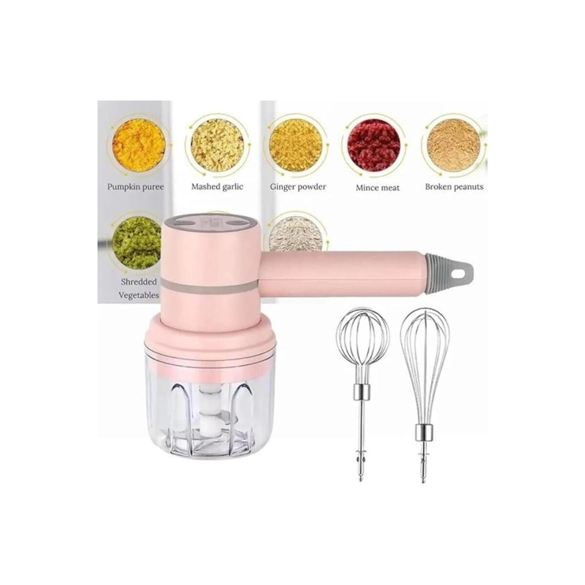 3-in-1 wireless chopper - Rechargeable Pink