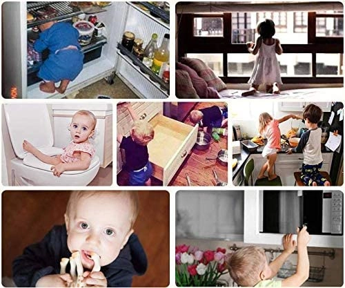 Fridge Door Lock - 1PC 2 Keys Black