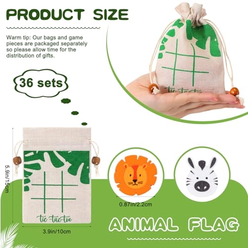 Jungle Animal Party Tic-tac-Toe Board Games - 360 pieces Kid