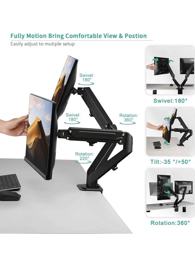 Dual LCD Monitor Desk Mount Stand - 2 27in