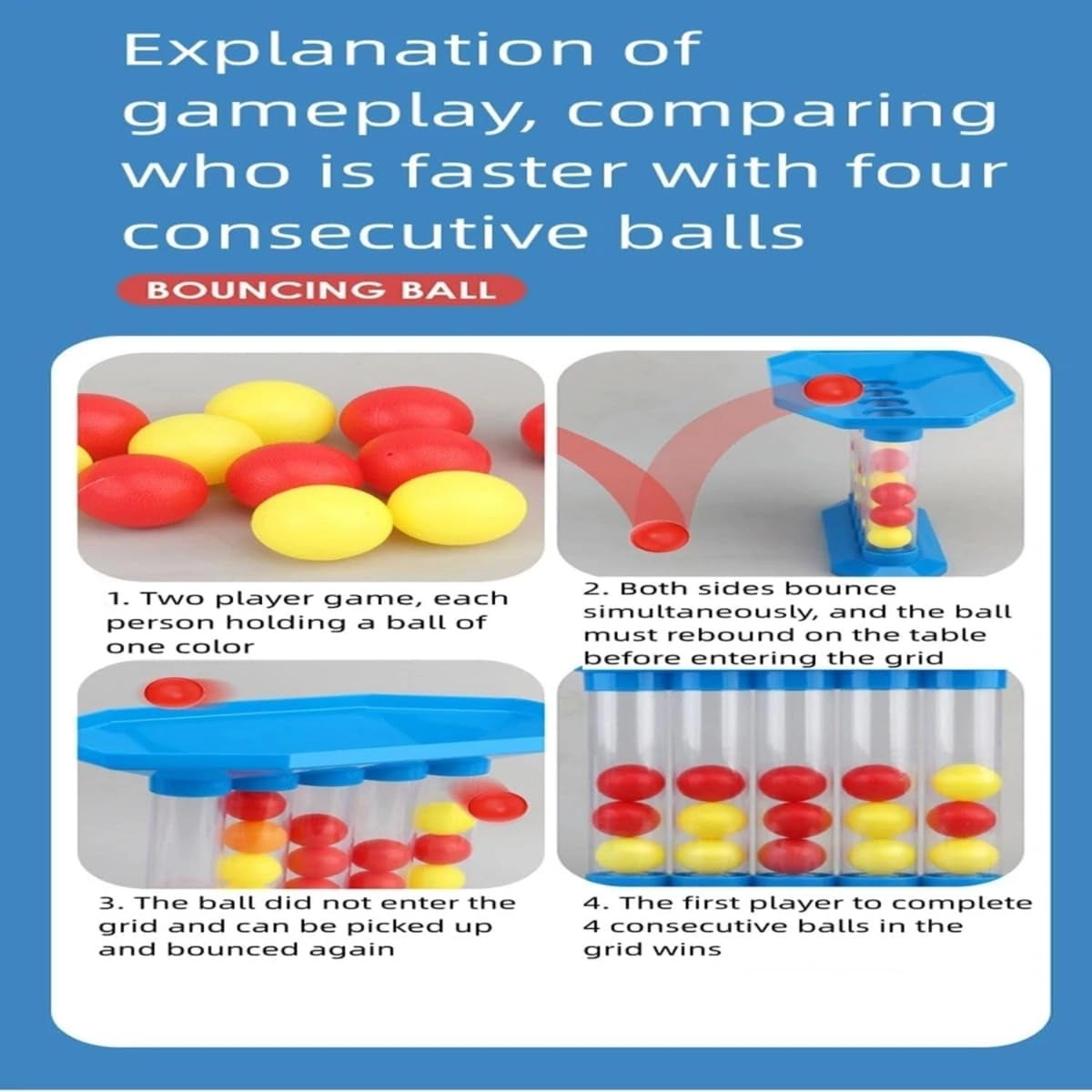 Bounce Ball Game - Tabletop 4 in a Row
