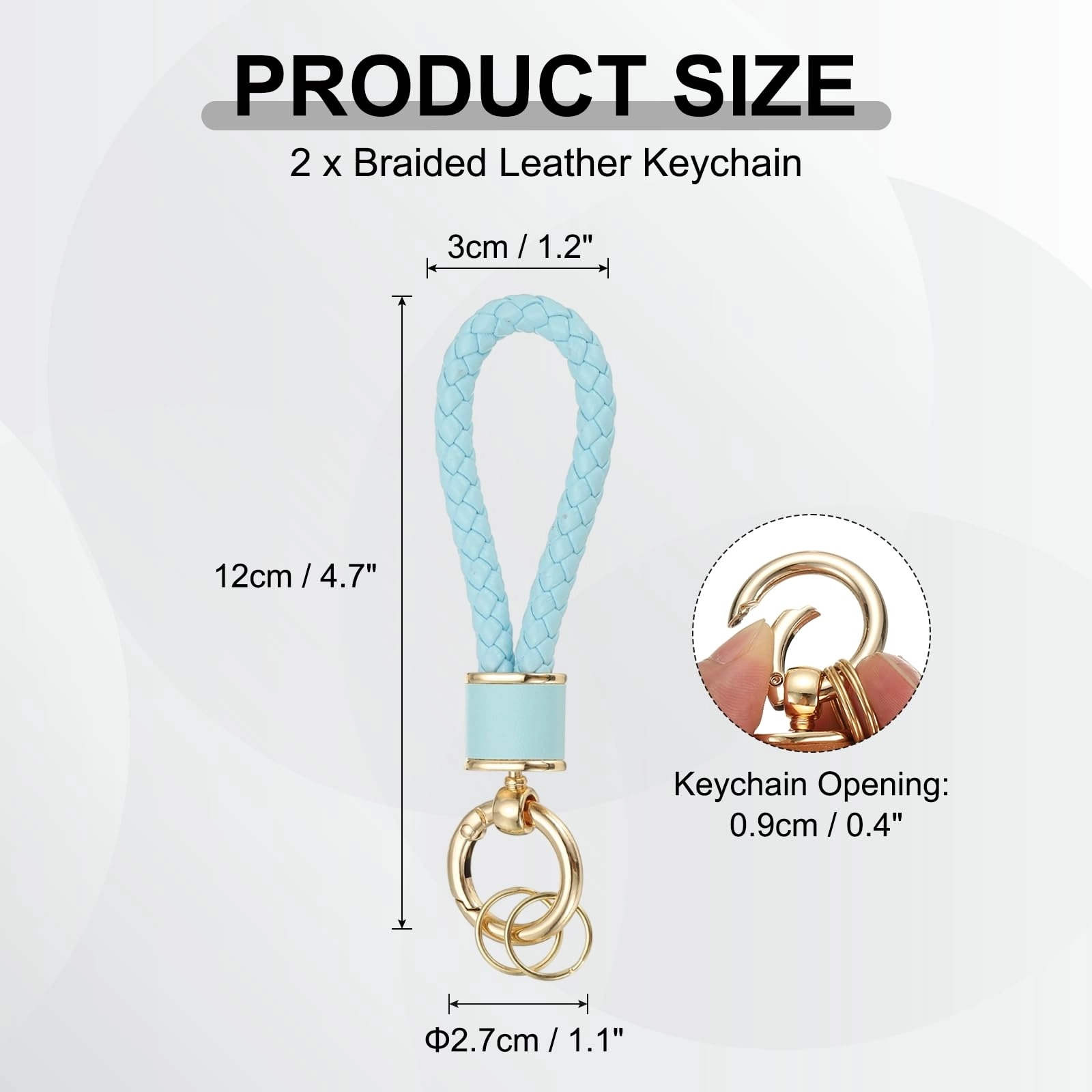 Braided Leather Keychain - Animal