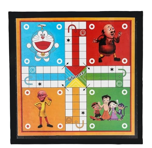 Snack-Ladder & Ludo - 2-in-1 Wooden Board