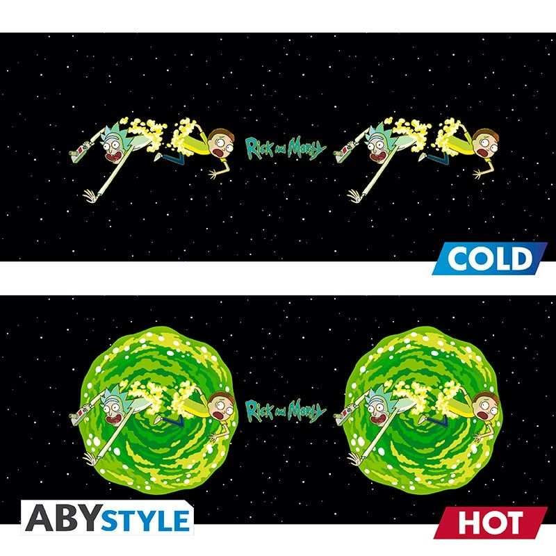 Rick And Morty Reusable Cup - Green Portal Dive And Fall - 320 ml