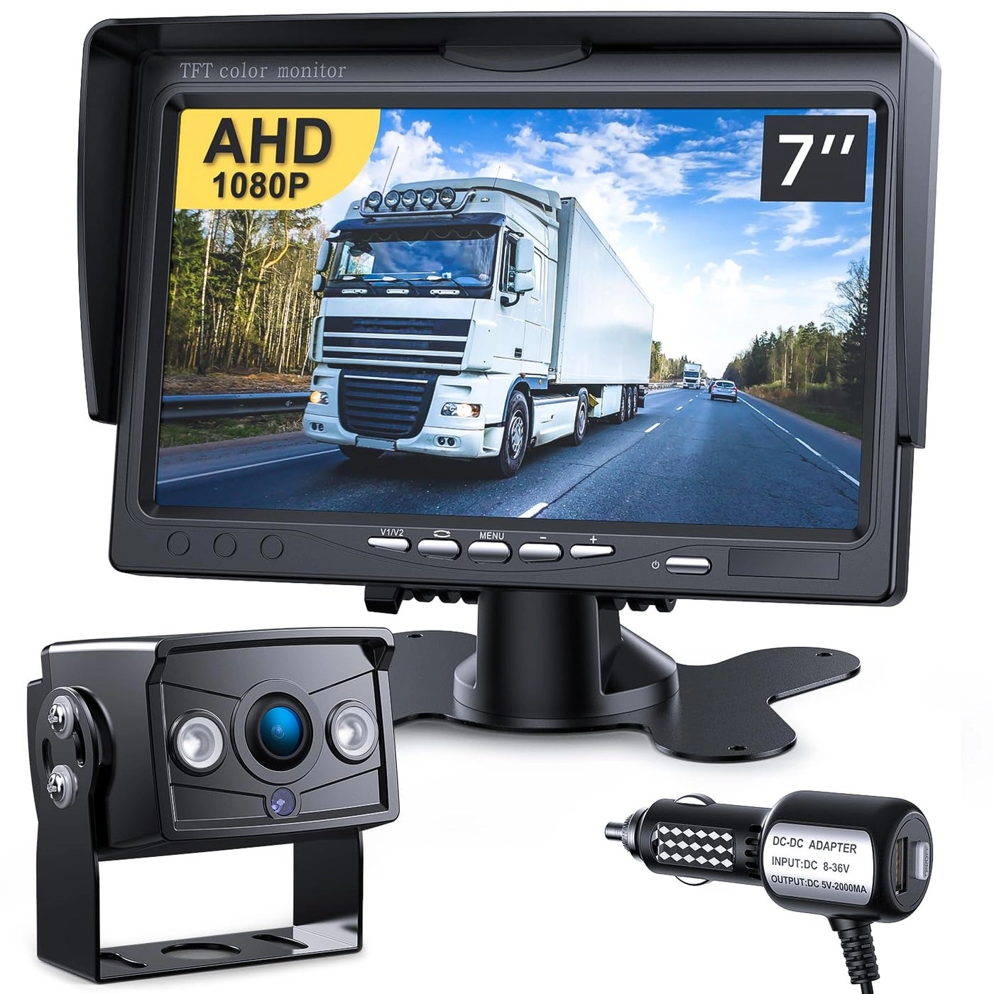 DVKNM Dual Backup Camera Monitor Kit - Night Vision 1920*1080