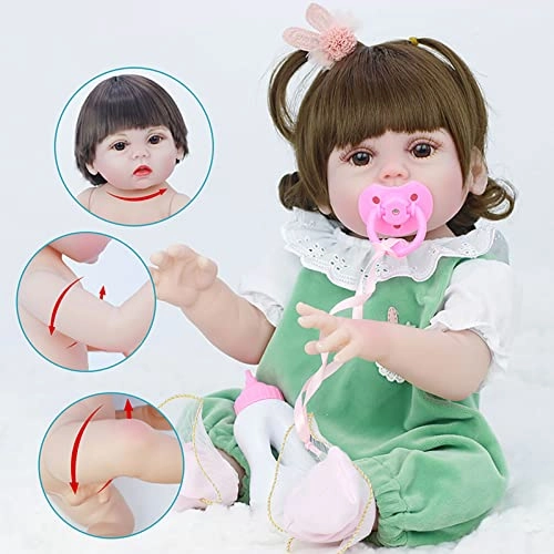 Reborn Baby Doll - 22 Inch Vinyl Brown Eyes