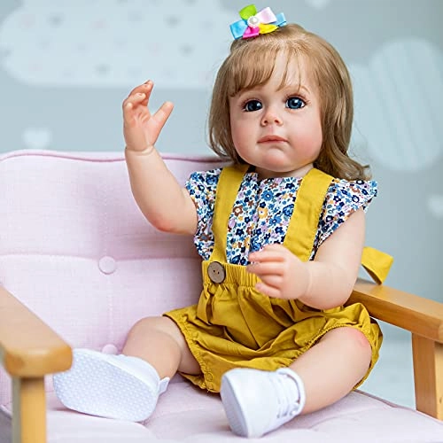 Maggi Reborn Baby Doll - 55 cm Silicone Hand rooted fiber hair