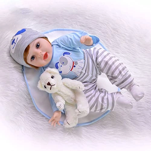 Reborn Baby Doll - 55cm Soft Silicone Limbs Cloth Body