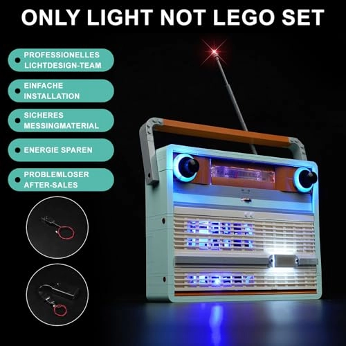 LED Light Kit - Compatible with Lego 10334 Retro Radio Lights Only