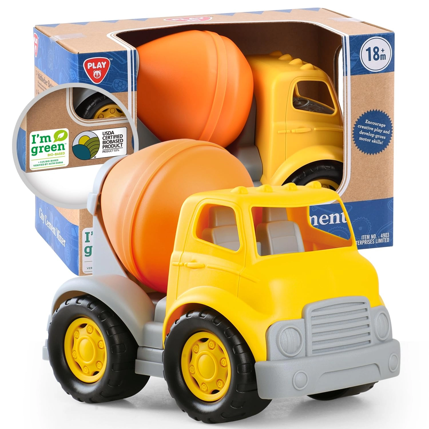 Play Cement Mixer Toy Truck - 1
