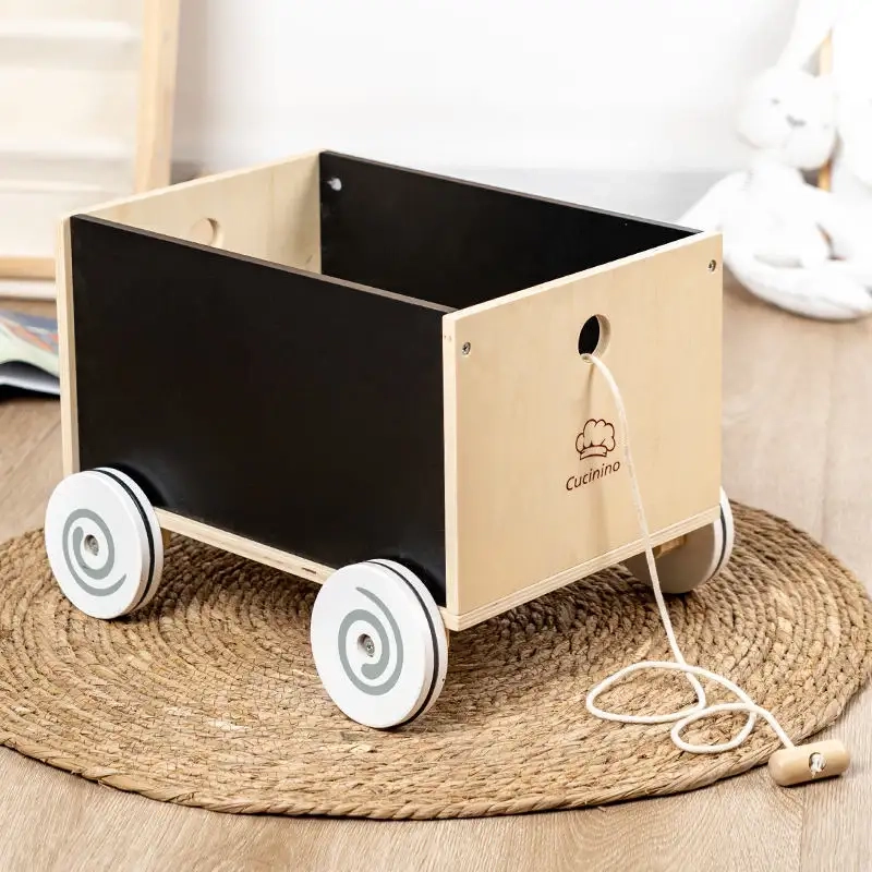 Kids Wooden Toy Storage Box