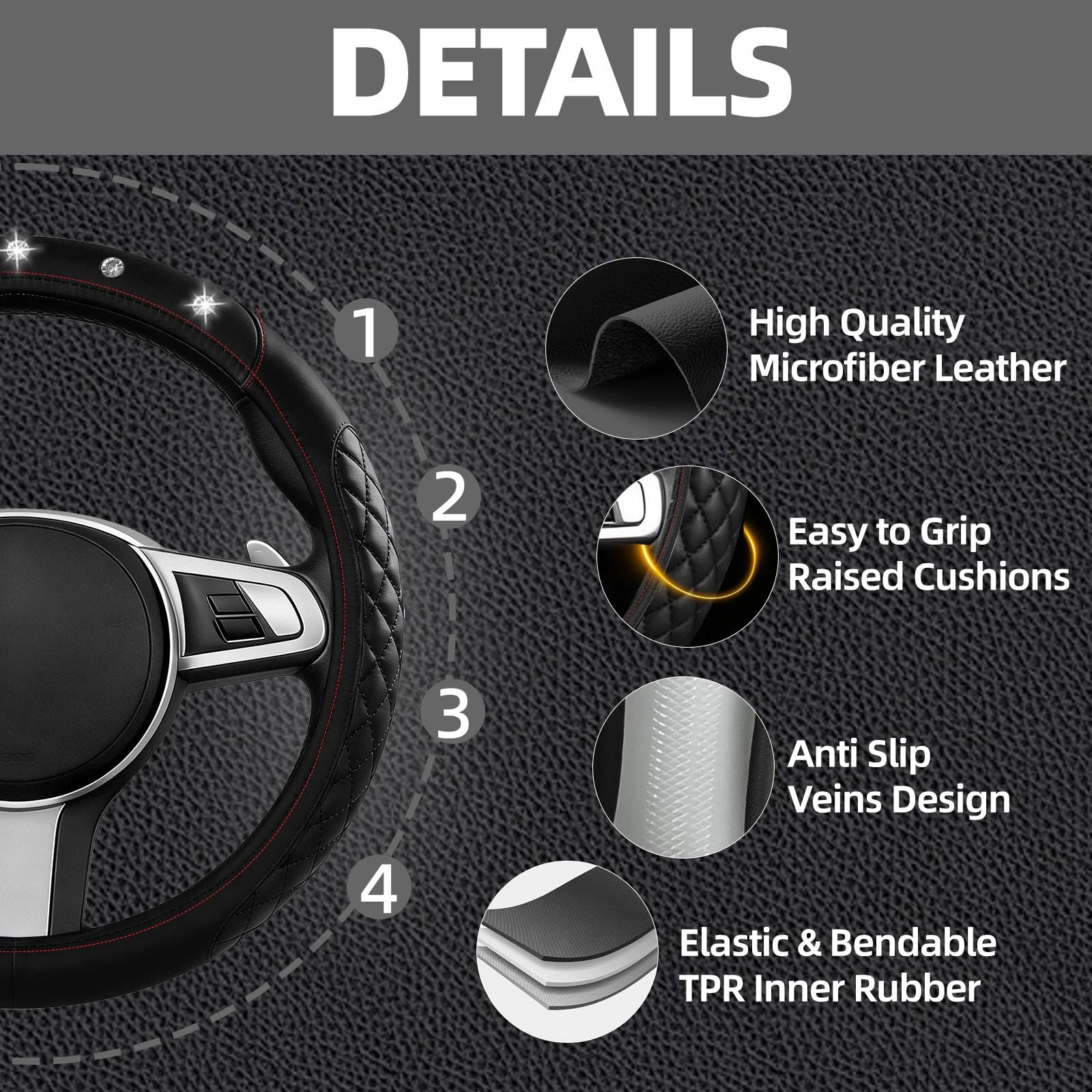 Bling Car Accessories Set
