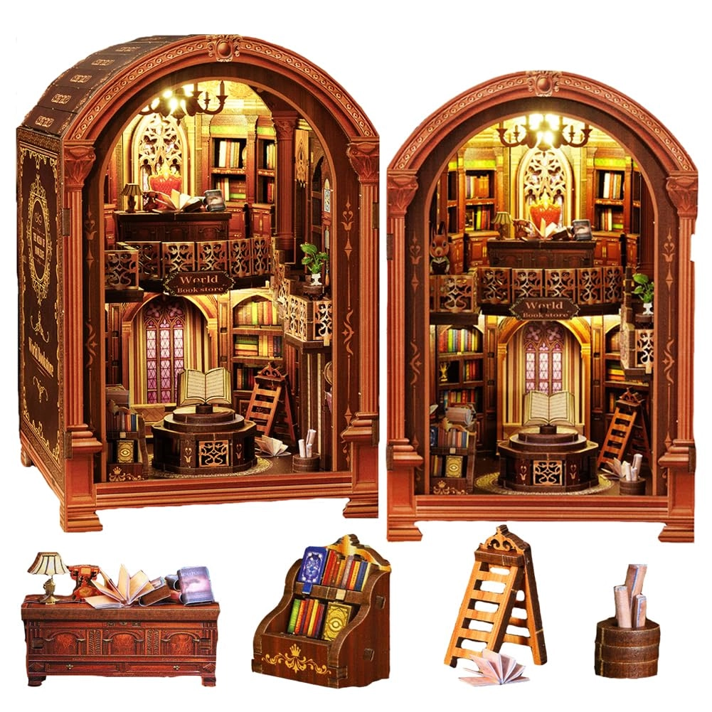 Miniature Wooden Dollhouse Furniture Kit - Creative Room 1:24