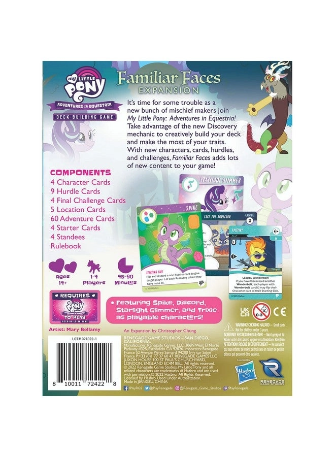 My Little Pony: Adventures in Equestria: Familiar Faces Expansion - Deck-Building Game