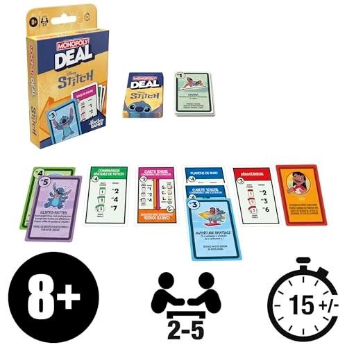 Monopoly Deal: Disney Stitch - Card Game (French)