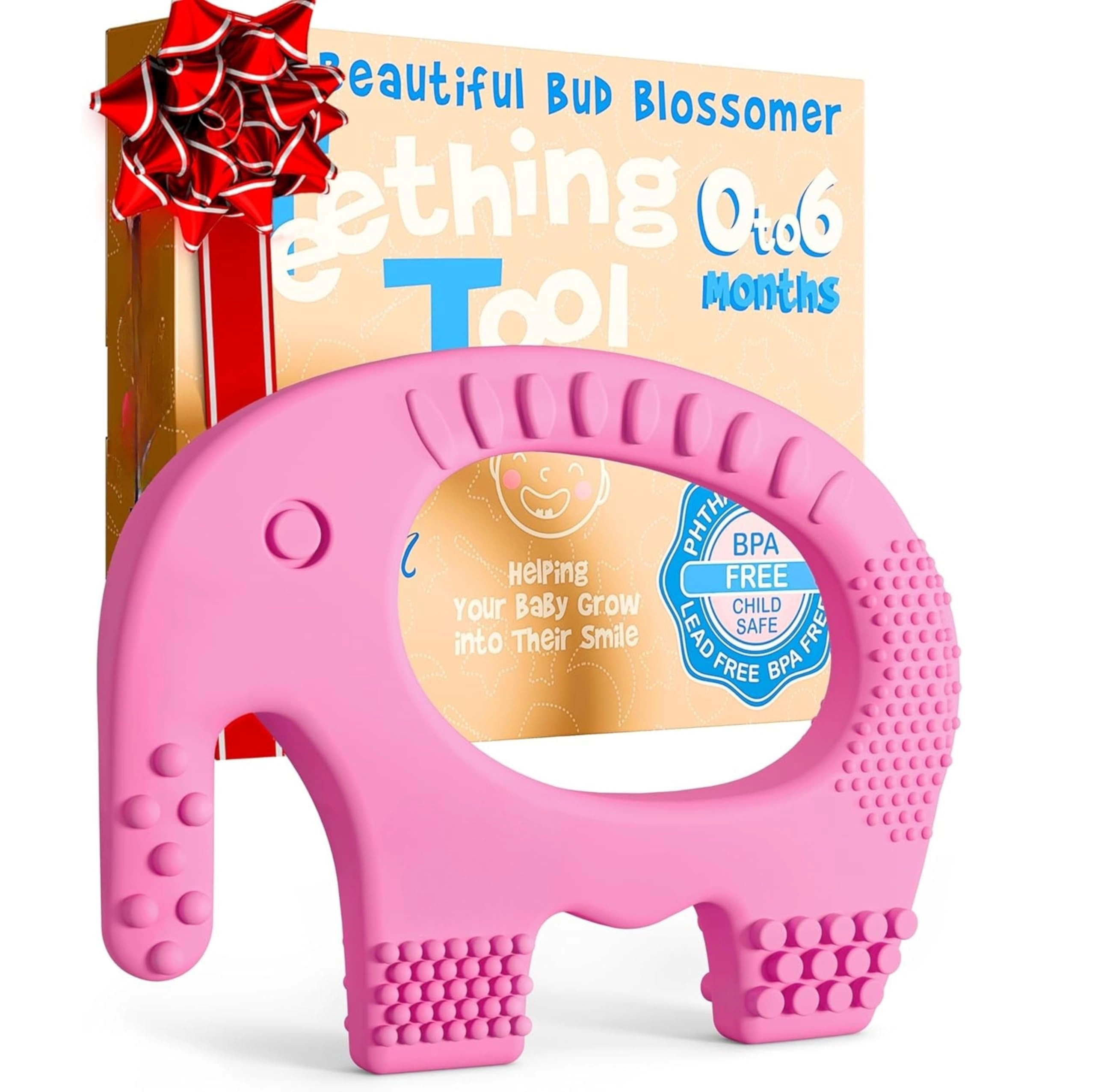 lizepto 2 in 1 Teether - Beech Wood, Silicone