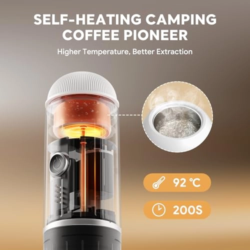 Portable Coffee Maker - 7500mAh Rechargeable Battery Capsules & Powder